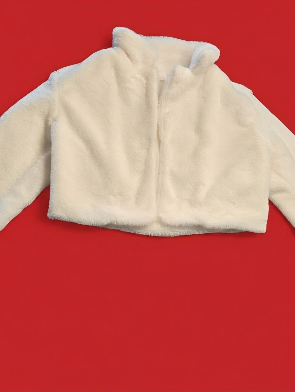Cozy Plush Faux Fur Cream Jacket